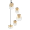 Wisząca lampa szklana JAREVIA LE45127 LED 18W 3000K owalna złota
