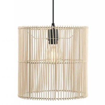 Rattanowy nocny żyrandol 20234 do sypialni nad stolik brązowy