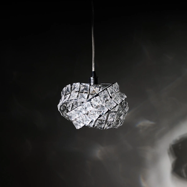 Zwisająca lampa Bari AZ2104 Azzardo kryształy zwis crystals srebrna
