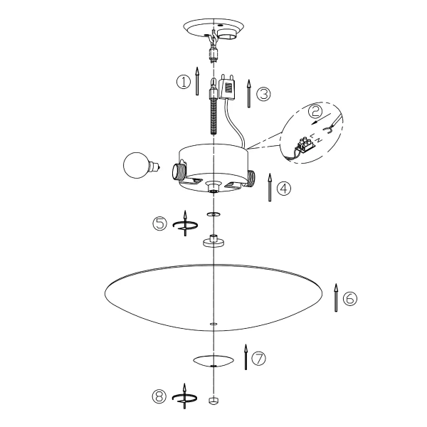Sufitowa lampa sypialniana Polar nad łóżko biała stal