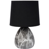 Abażurowa LAMPKA nocna MARMO 47508/81/30 Lucide stojąca LAMPA stołowa ceramiczna czarna