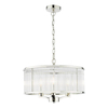 Szklana lampa wisząca Evelyn EVE0338 do jadalni srebrny przezroczysty