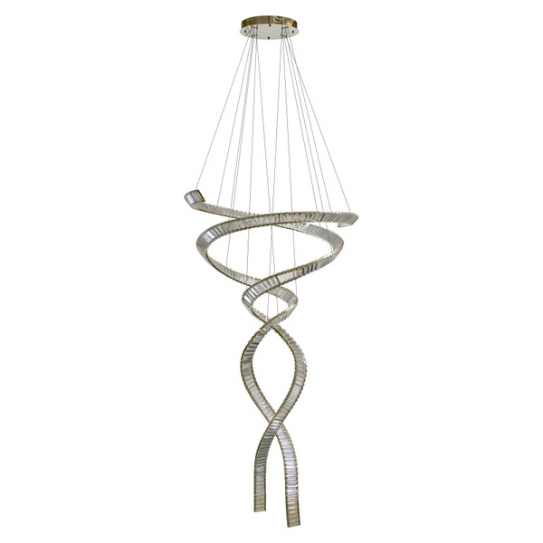 Lampa wisząca SPARK przezroczysta złota AZ6898 2xLED 3000-4000K