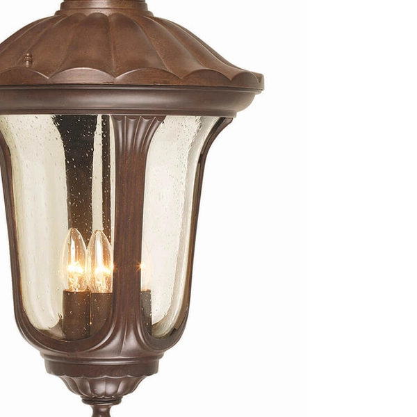 Kinkiet zewnętrzny ogrodowy Chicago CC2-L Elstead zdobiony brązowy