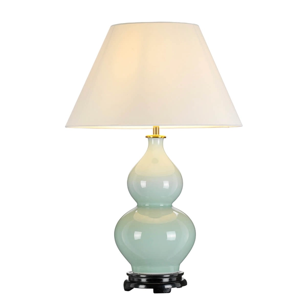 Ceramiczna lampka nocna Harbin DL-HARBIN-TL-CEL Elstead seledynowy biały