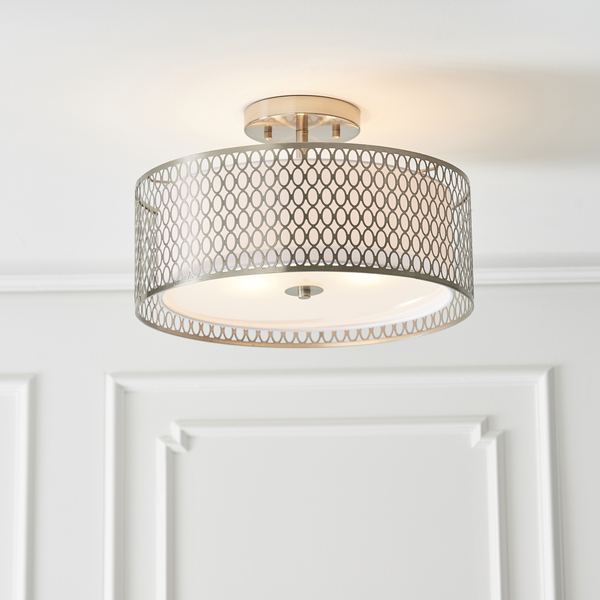 Lampa sufitowa Cordero 81966 Endon ażurowa okrągła metal nikiel