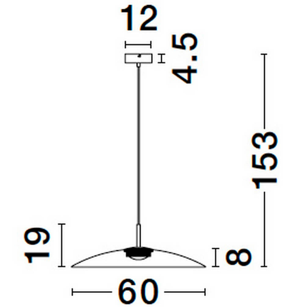 Lampa zwisająca PECA LE44272 LED 17W 3000K dysk czarna brązowa