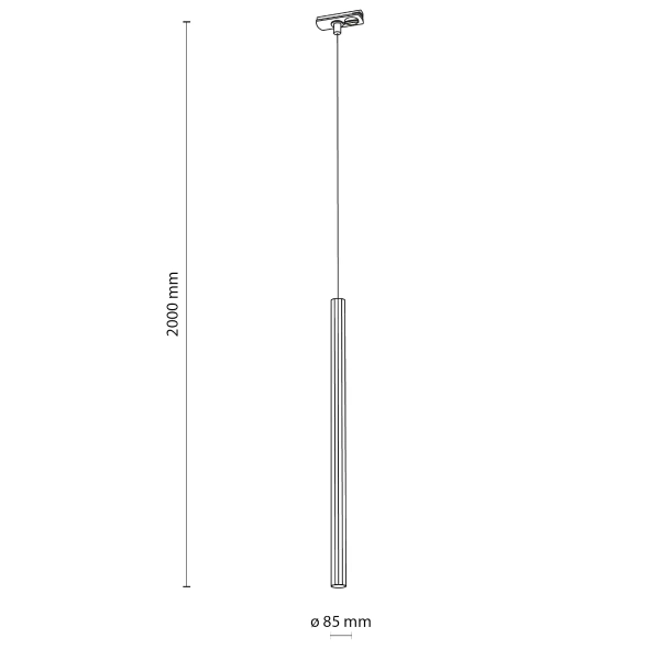 Jednofazowa lampa szynowa Tracer 10821 zwis sopel do salonu biały