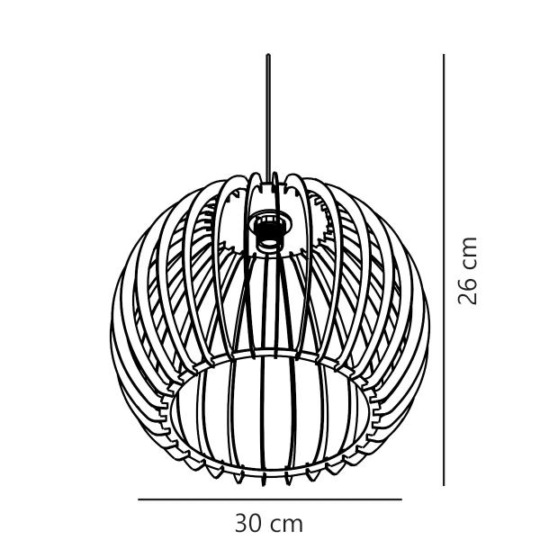 Wisząca lampa do jadalni Chino 84833014 drewniana beżowy