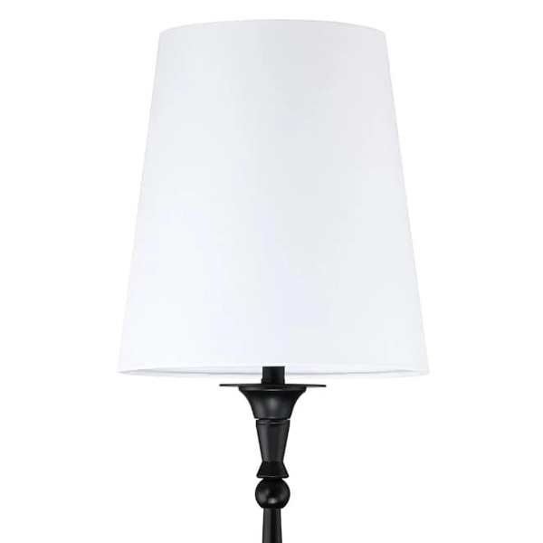 Lampka stołowa do salonu Austin T01241BK-WH Cosmolight metal tkanina czarna biała