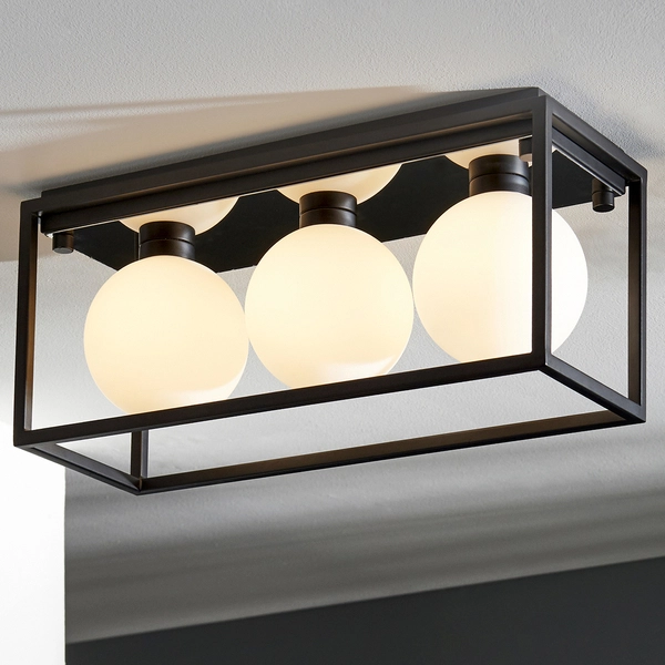 Lampa łazienkowa sufitowa L&-195051 Light& klatka szklana IP44 czarna