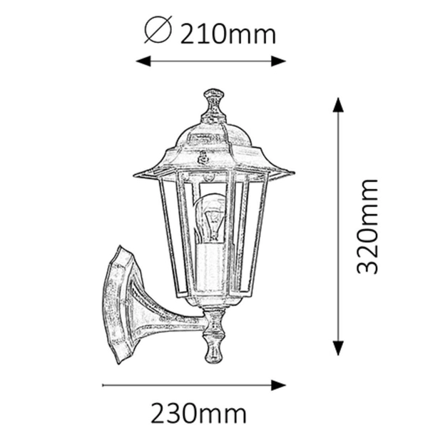 Elewacyjna LAMPA ścienna VELENCE 8234 Rabalux IP43 kinkiet OPRAWA zewnętrzna vintage outdoor złoto antyczne