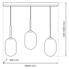 Lampa wisząca do kuchni ALIAS BLACK ML0321 owalna szklana czarna