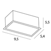 Prostokątna oprawa do modułu wpustowego MODULAR H180.01 Maxlight biały