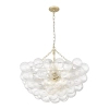 Lampa wisząca molekułowa COMO złoty mat metalowa szklana 13xG9 do jadalni P13569AM