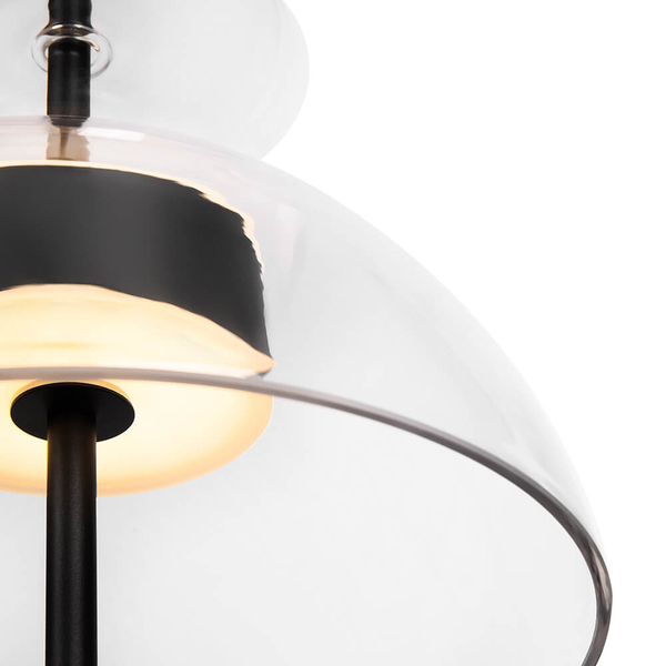 Zwieszana lampa Bangkok MOD185PL-L6B3K2 LED 12W 3000K czarny przezroczysty