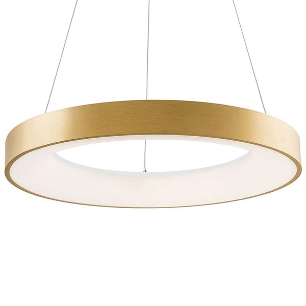 Okrągła LAMPA wisząca GIULIA 5304-850RP-GD-3 Italux metalowa OPRAWA zwis LED 24W 3000K pierścień ring złoty
