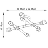 Sufitowa lampa Pipe 78763 metalowa do gabinetu rurka szara