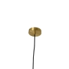 Lampa wisząca kula Bilo PL0137 do salonu marmur biała mosiądz