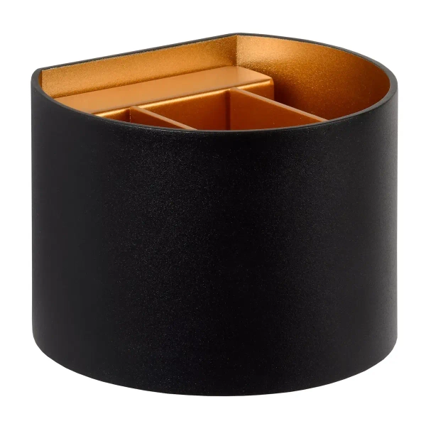 Półokrągły kinkiet ścienny XIO 09218/04/30 Lucide do salonu czarny