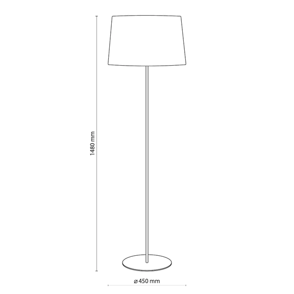 Lampa sypialniana podłogowa Maja 5547 TK Lighting z tkaniny biała