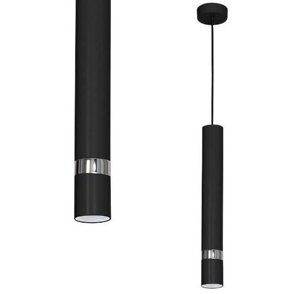 Loftowa LAMPA wisząca JOKER MLP1413 Milagro metalowa OPRAWA tuba zwis czarny srebrny