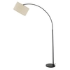 Lampa podłogowa Zenith 6023 TK Lighting abażur lniany eko beżowa czarna