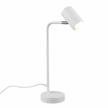 Biurkowa LAMPKA stojąca VANTOS DL131512400 Trio metalowa LAMPA stołowa regulowana biała