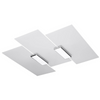 Plafon LAMPA sufitowa SL.0198 szklana OPRAWA prostokąty chrom biała