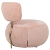 Tapicerowany fotel Low Teddy Pink HE510X-3.PECH.PINK do sypialni różowy 