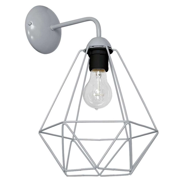 Kinkiet LAMPA ścienna BASKET 7211 Milagro loftowa OPRAWA metalowa klatka druciana biała