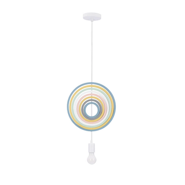 Wisząca lampa do pokoju dziecięcego Hoops multikolor