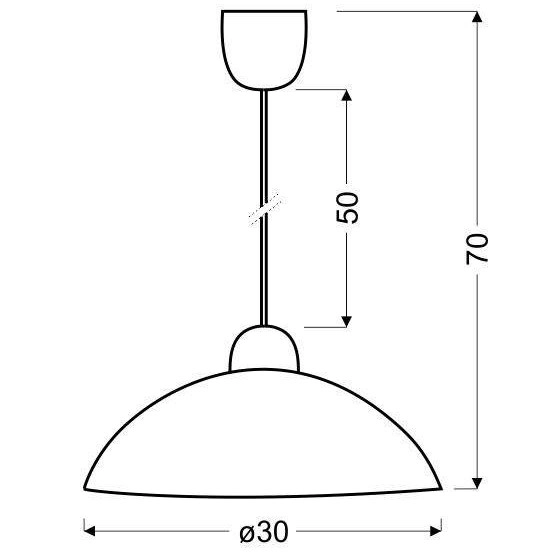 Prowansalska lampa wisząca Bilbao szklana do kuchni biała