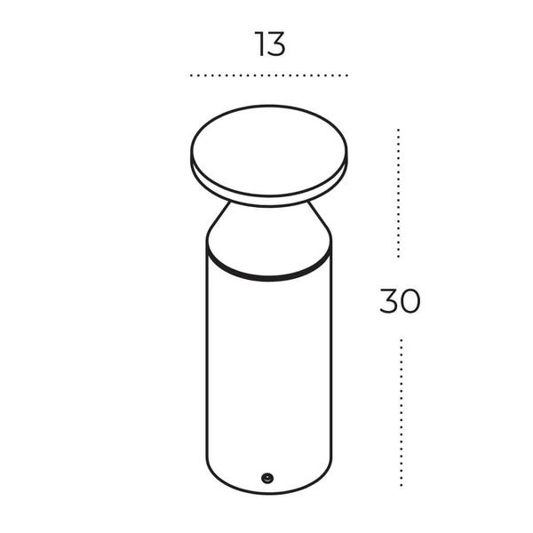 Ledowy słupek ogrodowy ELIAS AZ5707 Azzardo 13W 3000K IP65 ciemny szary