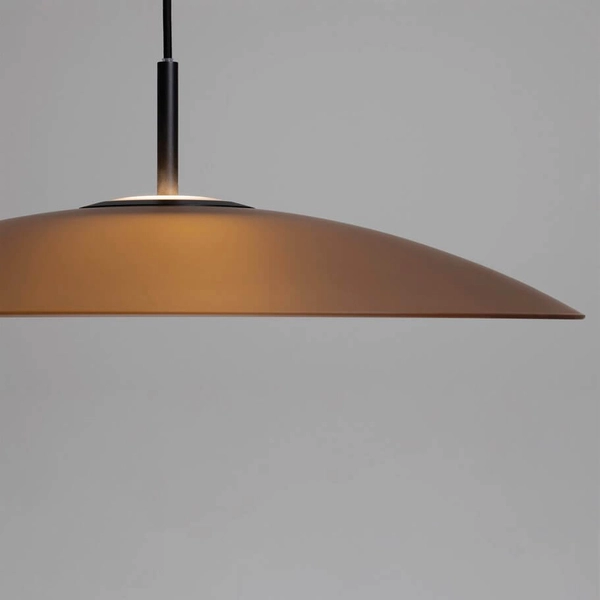 Lampa zwisająca PECA LE44272 LED 17W 3000K dysk czarna brązowa