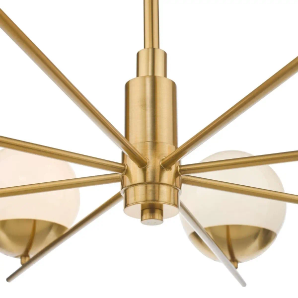 Żyrandol Bombazine BOM0835 do salonu kule na łańcuchu mosiądz