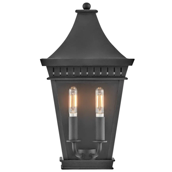 Elewacyjny kinkiet ścienny Chapel Hill HK-CHAPEL-HILL7-MB IP44 czarny