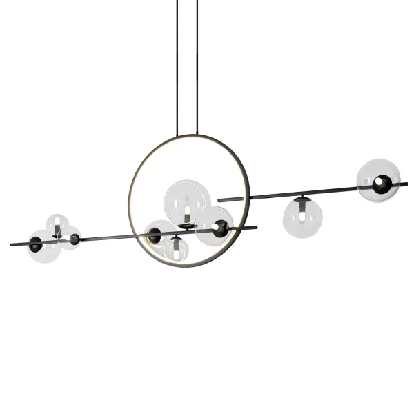 Designerski zwis listwa Orion MP0083-L145 Step LED 14W 3000K szklane kule czarny