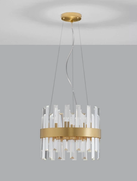 Okrągła lampa wisząca glamour CHOLULA LE42907 Luces Exclusivas nad łóżko złota