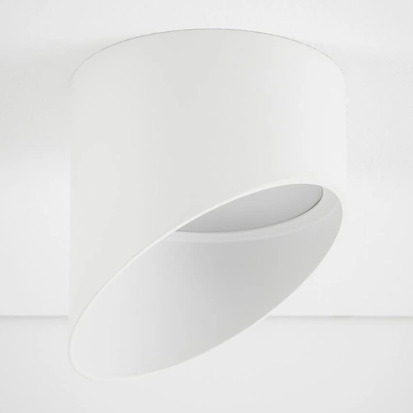 Okrągła lampa sufitowa tuba Hvar 10488 Nowodvorski podtynkowa biała