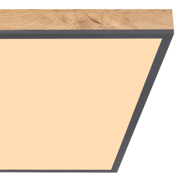 Skandynawska LAMPA sufitowa DORO 416080WD3 Globo ekologiczny plafon LED 36W 3000K do gabinetu drewno