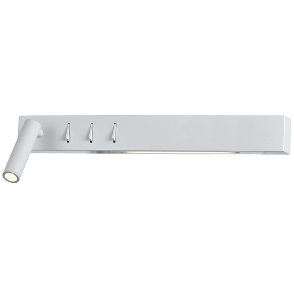 Loftowa LAMPA ścienna VK/04231/W/W/40/L MDECO metalowa OPRAWA kinkiet LED 15W 3200K z reflektorkiem biały