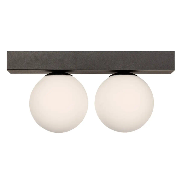 Natynkowa lampa kulista SPHERE 1205 Zumaline sufitowa czarny biały