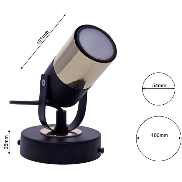 Kinkiet LAMPA ścienna WILSON MLP4850 Milagro metalowa OPRAWA regulowany reflektorek industrialny czarny mosiądz