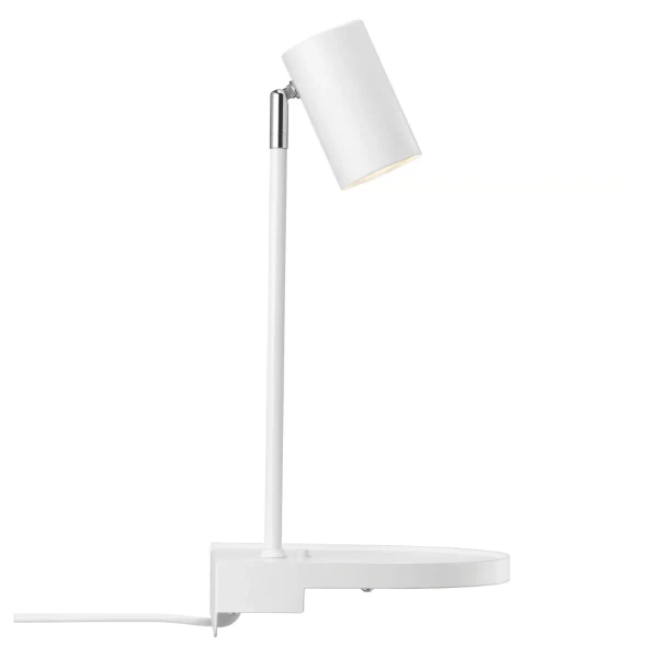 Regulowana lampa ścienna z półką CODY 2112001001 do czytania biały