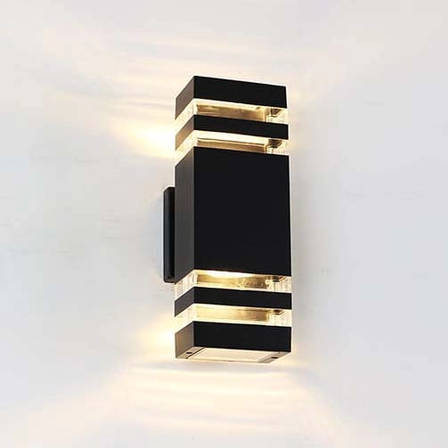 Ogrodowa lampa ścienna CGCALGW2 Copel góra-dół IP54 czarny