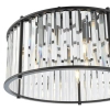 Kryształowa wisząca lampa Kiran KIR0522 regulowana na łańcuchu czarna