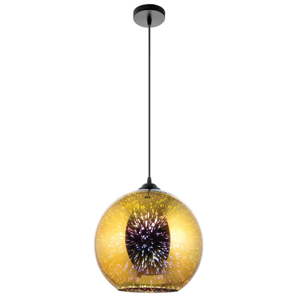 LAMPA wisząca VEN W-103/300 szklana OPRAWA zwis galaktyka kula ball złota