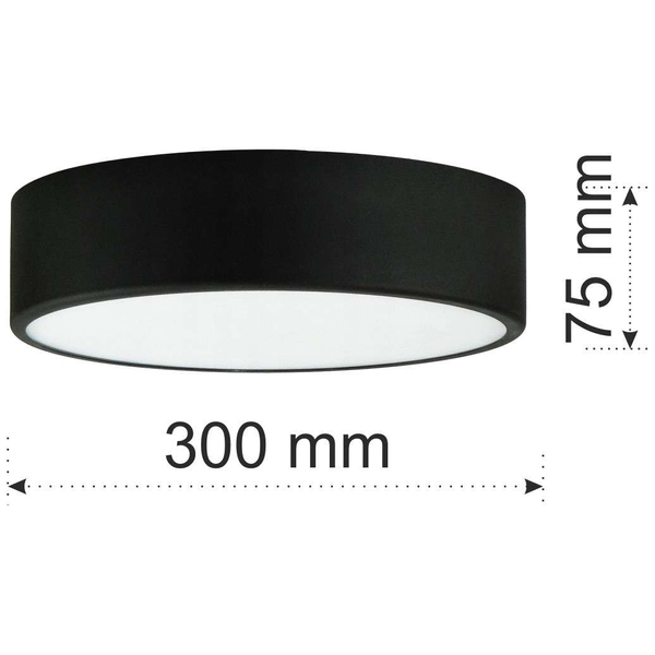 Plafon lampa sufitowa Cleo 137623620705 TEAM LED 24W 3000K do kuchni czarny