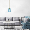 LAMPA wisząca AZURINE 5226 Rabalux szklana OPRAWA zwis niebieski złoty